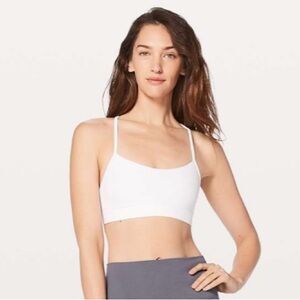 Lululemon White Flow Y Bra Nulu